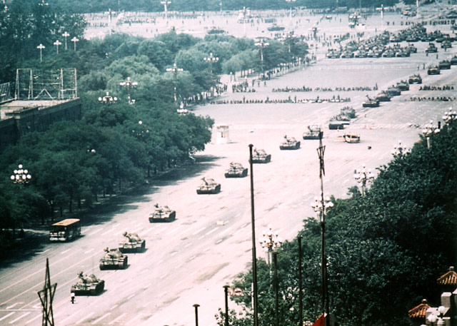 Tiananmen Tank Man Wide